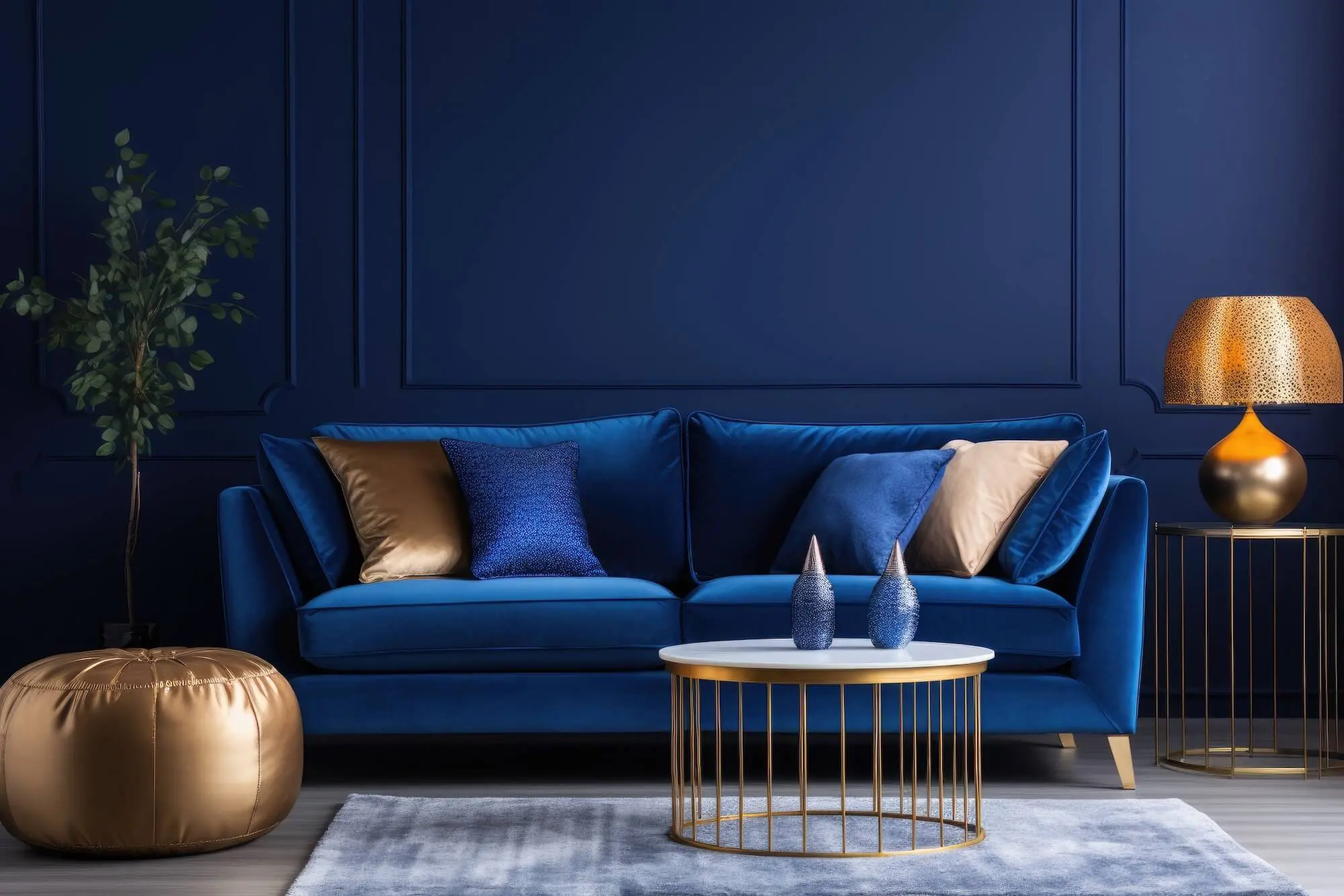 interior wall painted blue in asheville nc